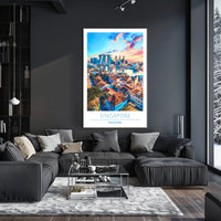Singapore's Vibrant Cityscape Urban or Cityscape Poster