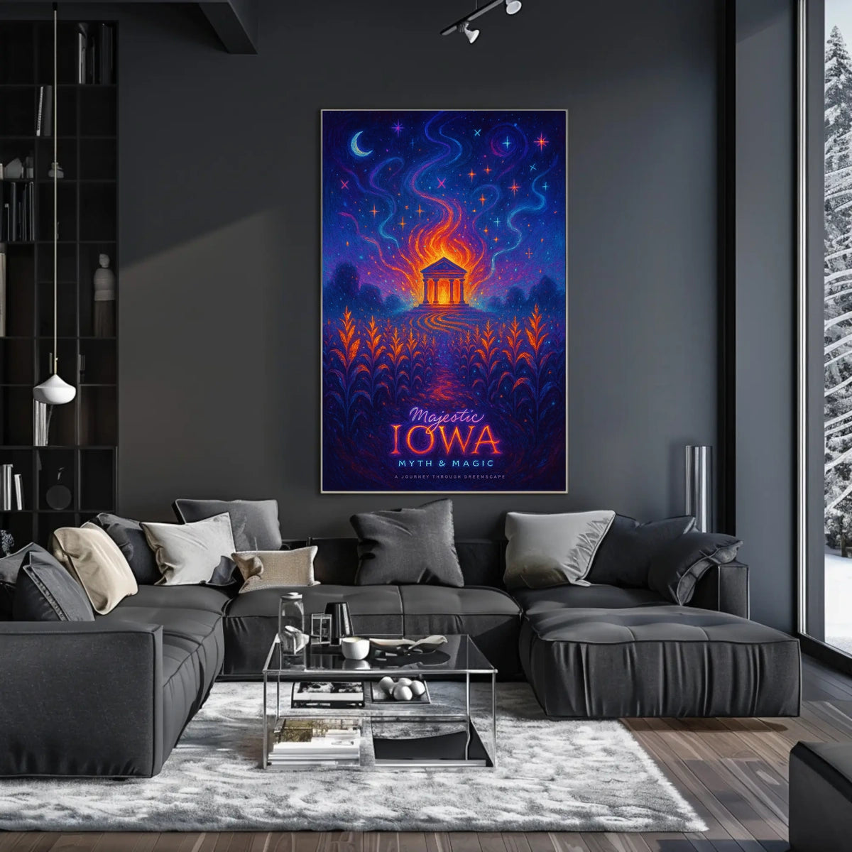 Majestic Iowa Myth Magic Poster
