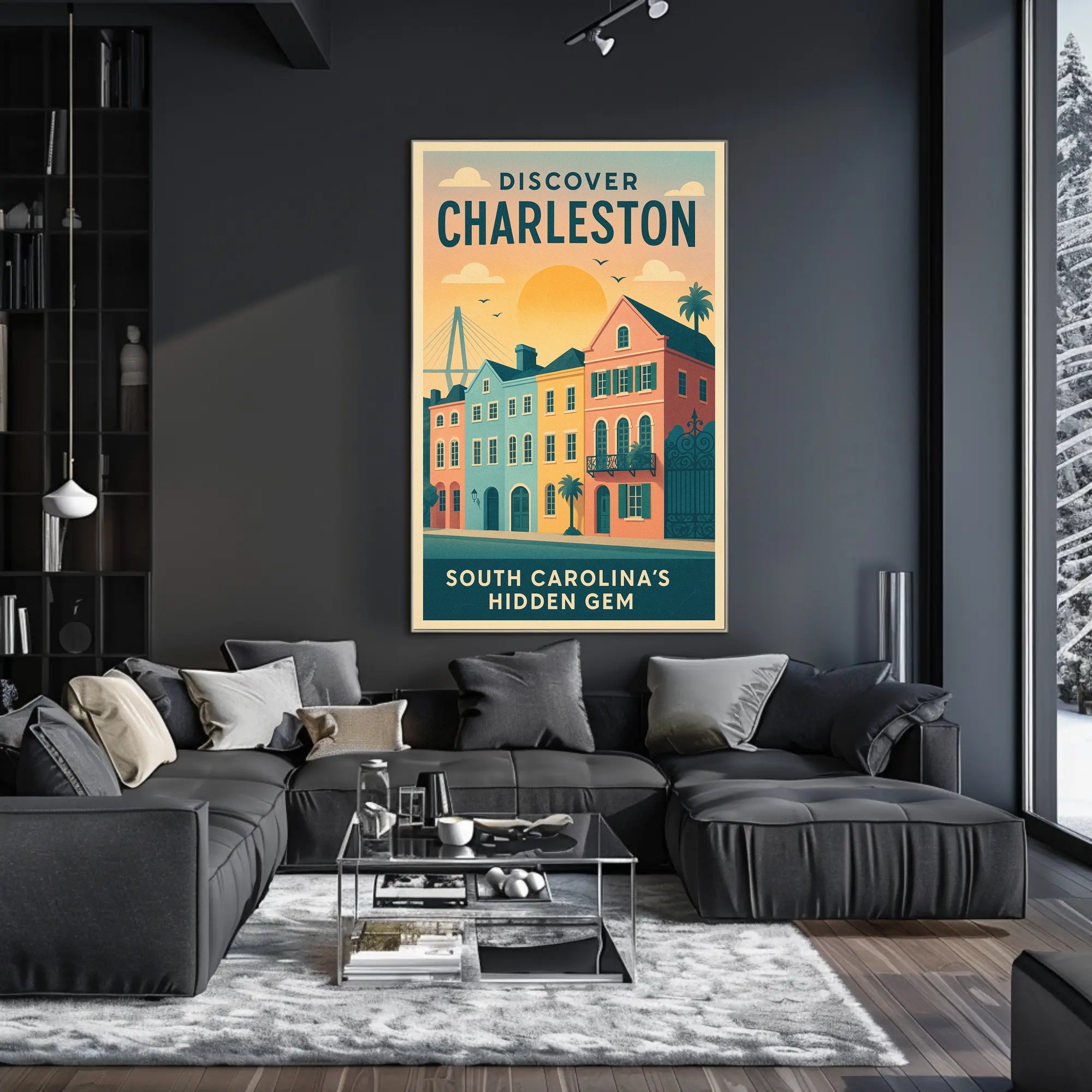 Discover Charleston Vintage Travel Poster