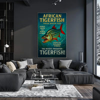 African Tigerfish Predator Poster: Bold Underwater Art