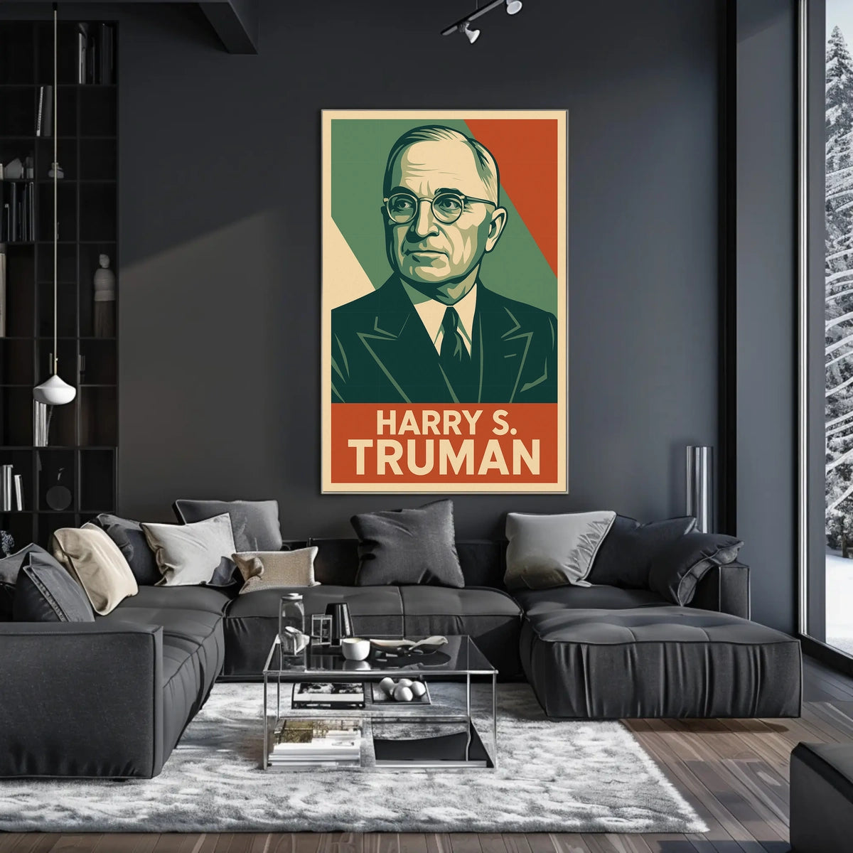 Harry S Truman Realism Photography Patriotic Poster