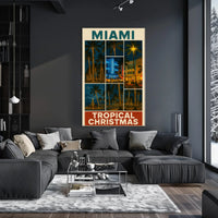 Miami Tropical Christmas Poster