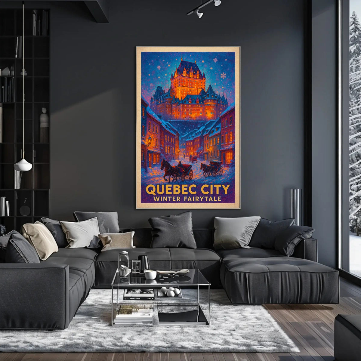 Quebec City Winter Fairytale Poster