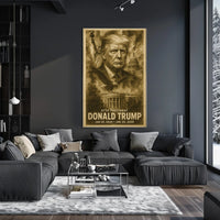 Donald Trump Forty Seventh President Pop Art Typography Patriotic Collectors Vision Poster