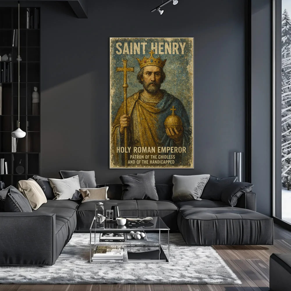 Saint Henry: Reverent Medieval Art Poster