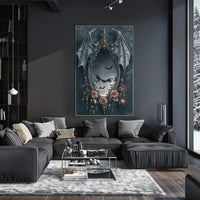 Gothic Elegance Mirror Of Bats Poster