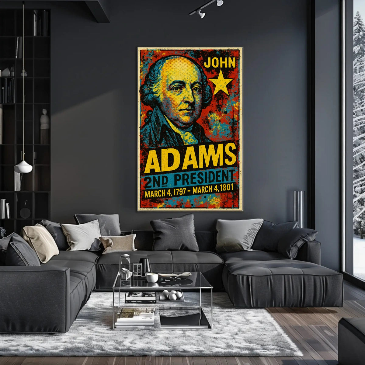 John Adams 2nd President of the United States Graffiti Pop Art Poster