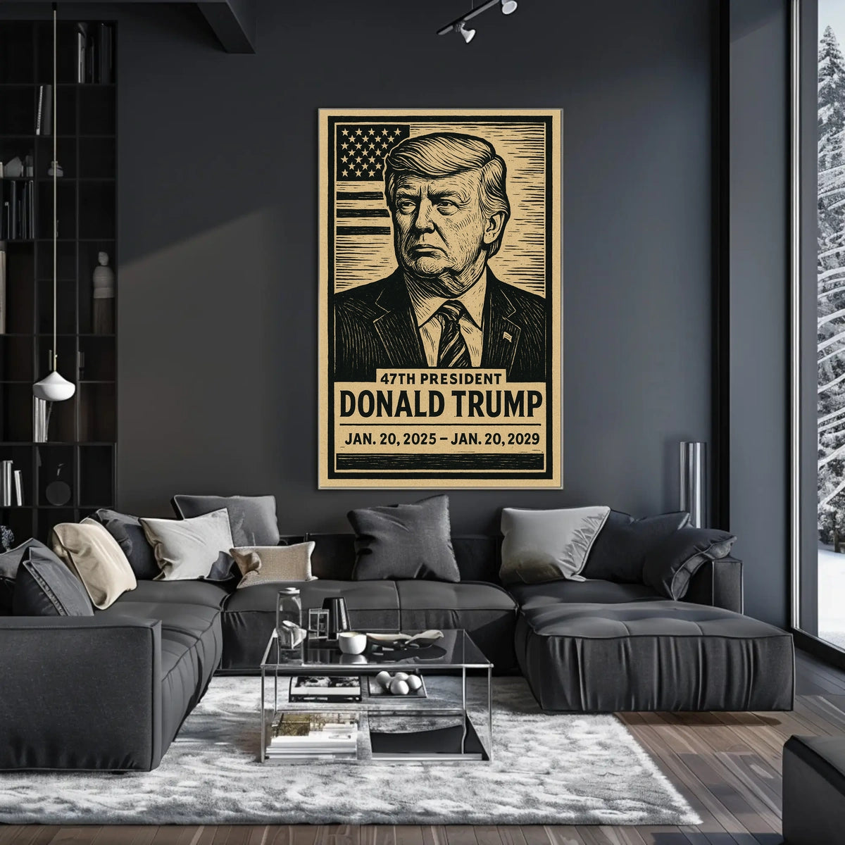 Donald Trump 47th President Scenic Patriotic Heritage Timeless Wall Art Iconic Legacy Gift Poster