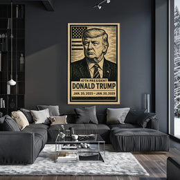 Donald Trump 47th President Scenic Patriotic Heritage Timeless Wall Art Iconic Legacy Gift Poster