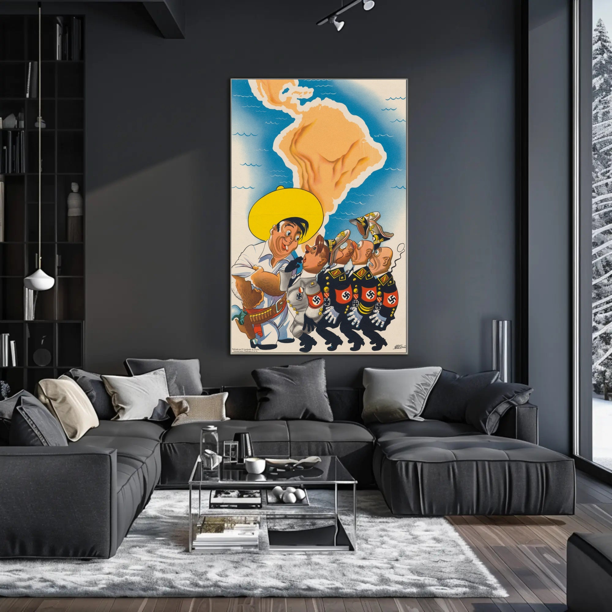 Latin America Confronts Axis Powers Poster PosterGoat
