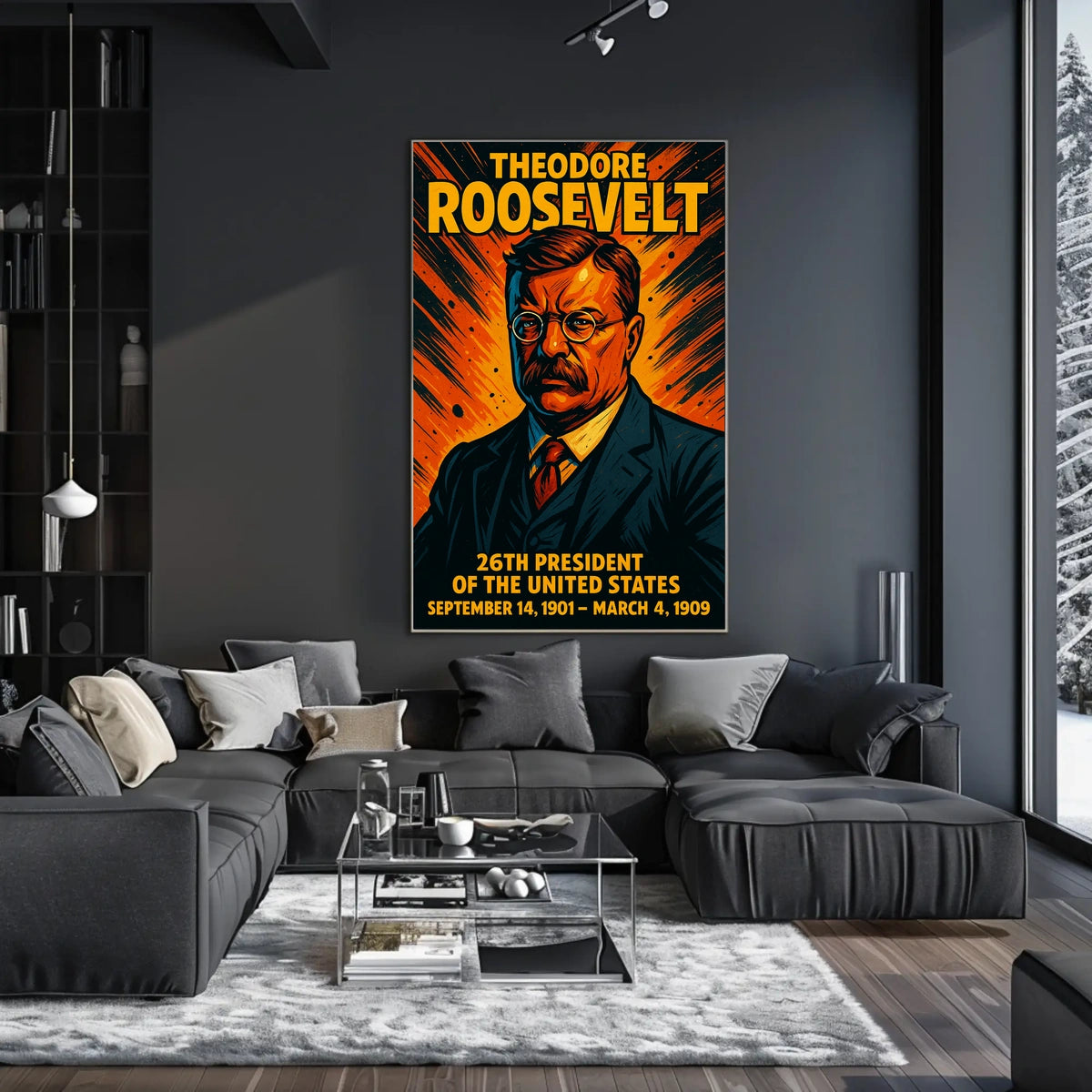 Theodore Roosevelt 26th President Poster Wall Art Decor