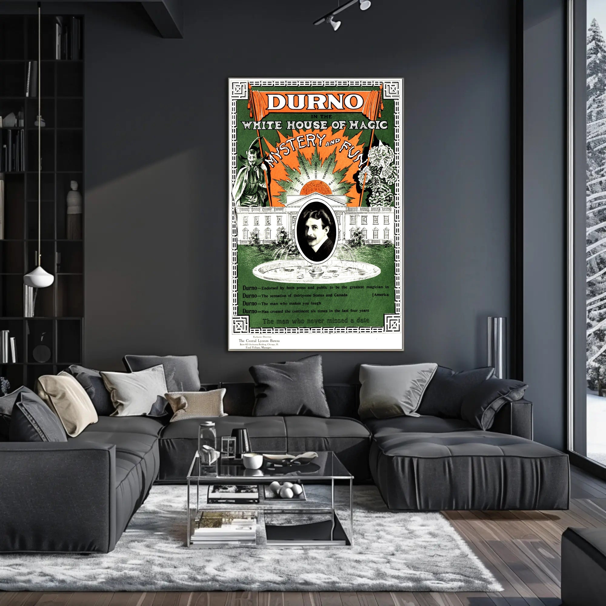 Durno Magic Show Vintage Entertainment Poster