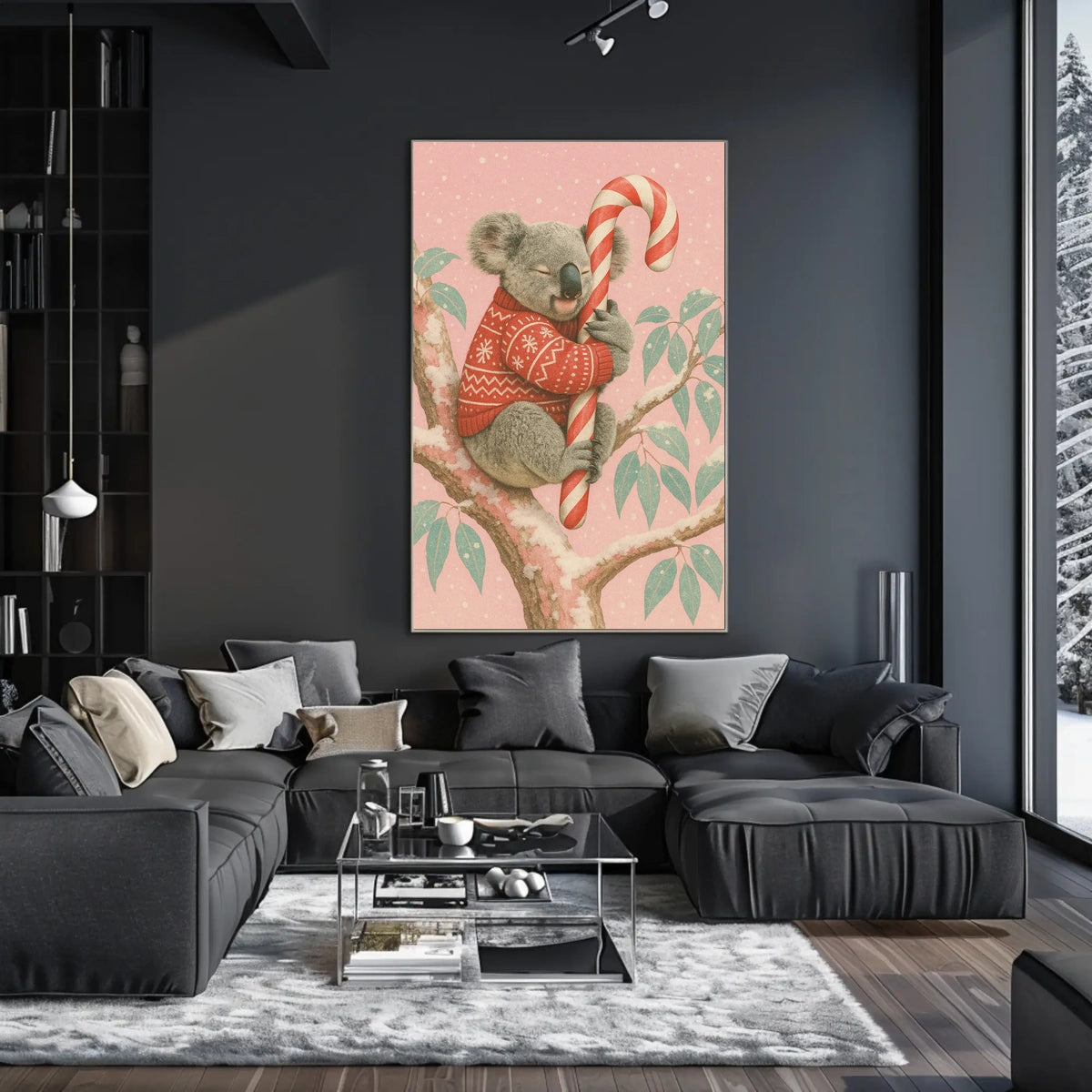 Cozy Koala Christmas Poster