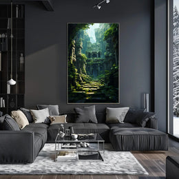 Ancient Jungle Ruins Poster