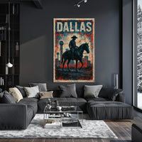 Dallas Cowboy Silhouette Poster