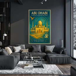 Abu Dhabi A Tapestry Of Tradition And Poster