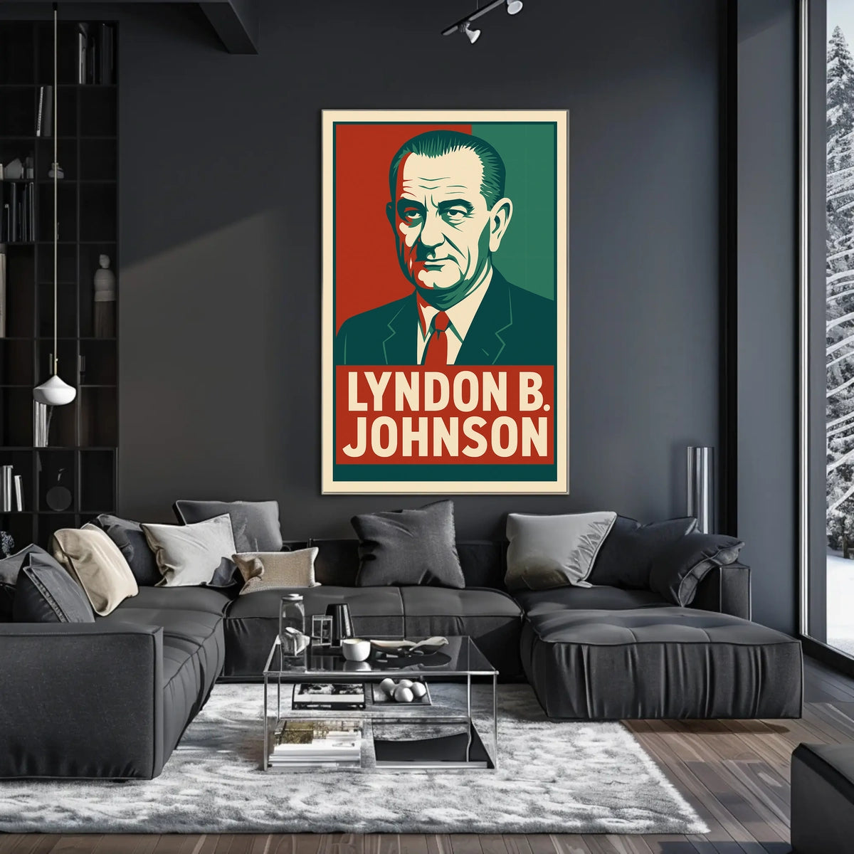 Lyndon Johnson Presidential Portrait Photography Poster