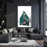 Winter Wonderland Cabin in National Park Poster