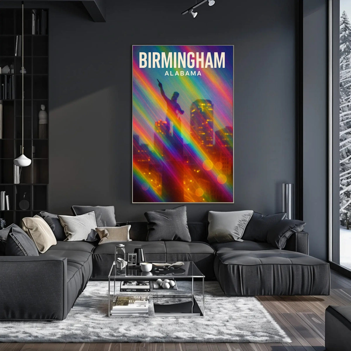 Birmingham, Alabama Vibrant Cityscape Poster