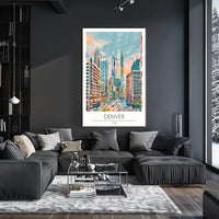 Vibrant Denver Cityscape Poster PosterGoat