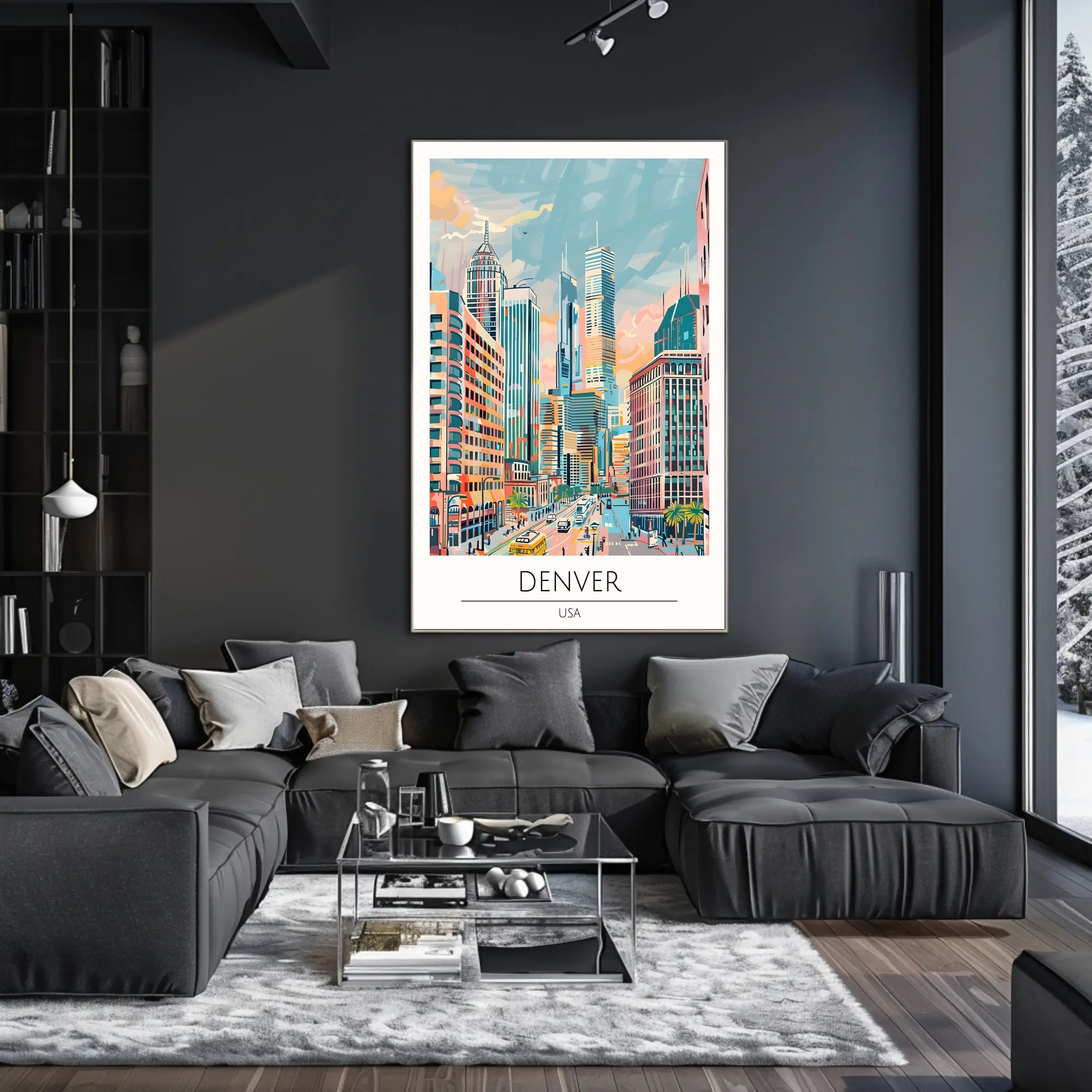 Vibrant Denver Cityscape Poster PosterGoat