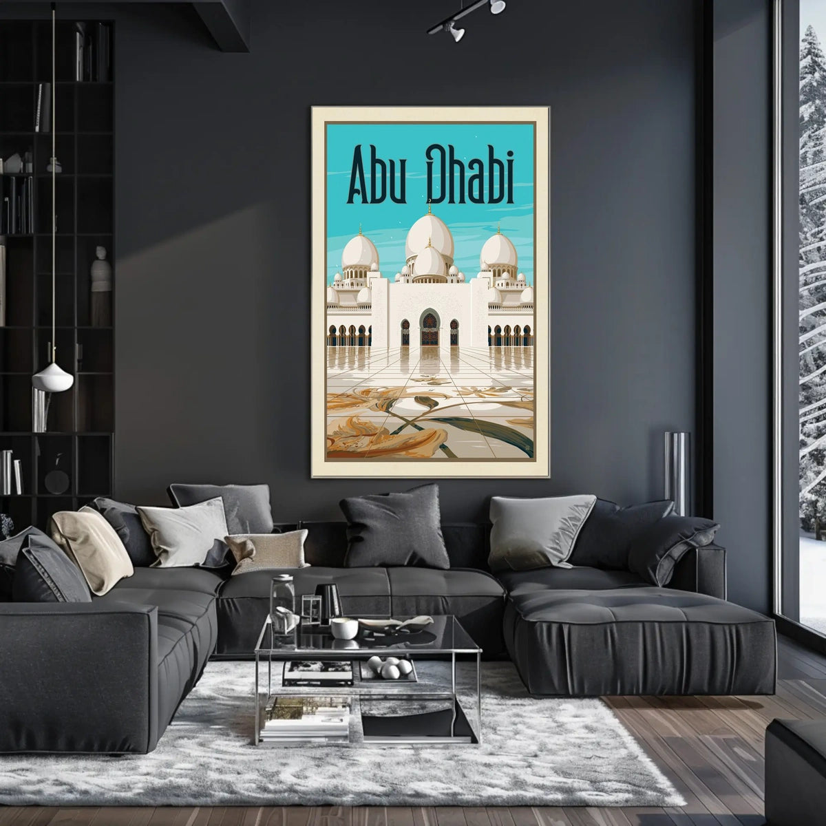 Abu Dhabi Sheikh Zayed Grand Mosque Elegance Travel Poster