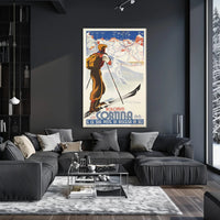 Skiing in the Dolomites Poster PosterGoat