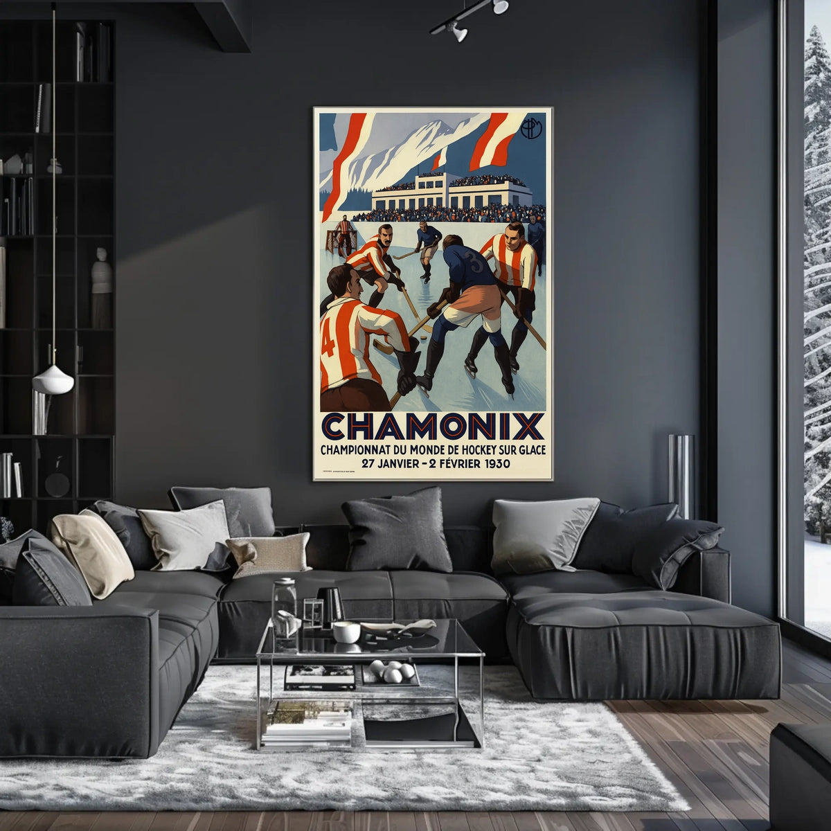 Chamonix Ice Hockey World Championship Poster