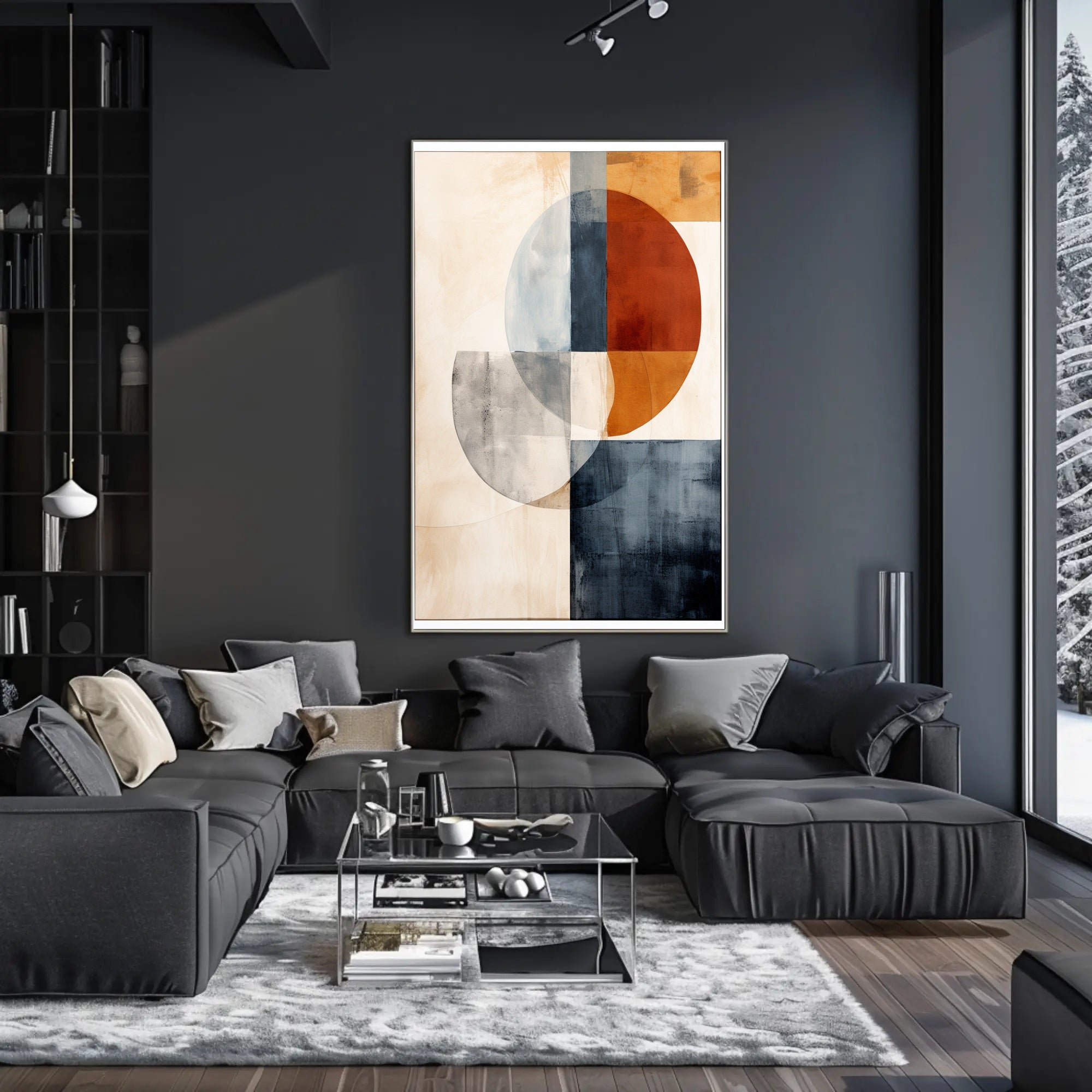 Abstract Geometric Composition Abstract Poster