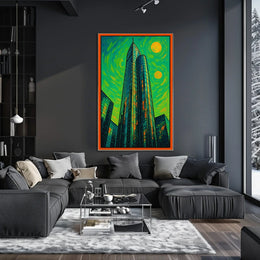 Abstract Urban Skyline Poster