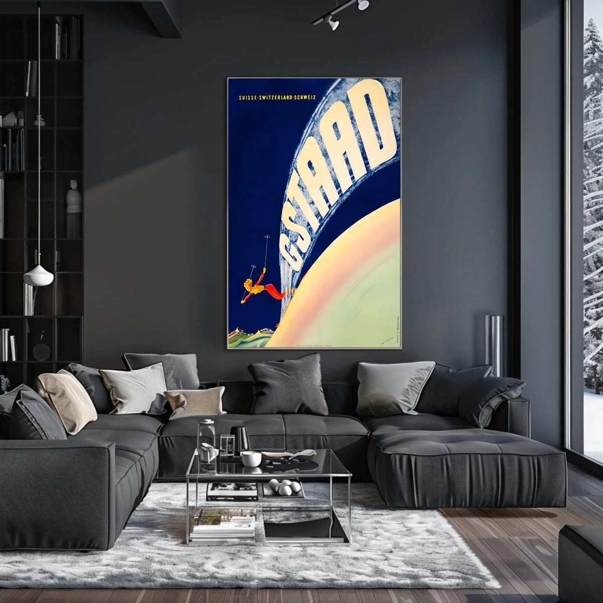 Gstaad Skiing Adventure Poster