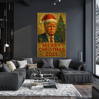 Futuristic Santa 2025 Adventure Christmas Poster