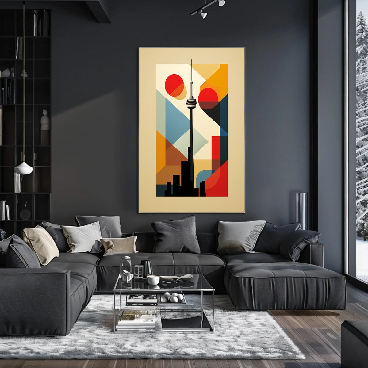 Toronto Skyline Modern Art Travel Poster