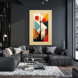 Toronto Skyline Modern Art Travel Poster