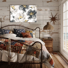 Monochrome Blooms Poster