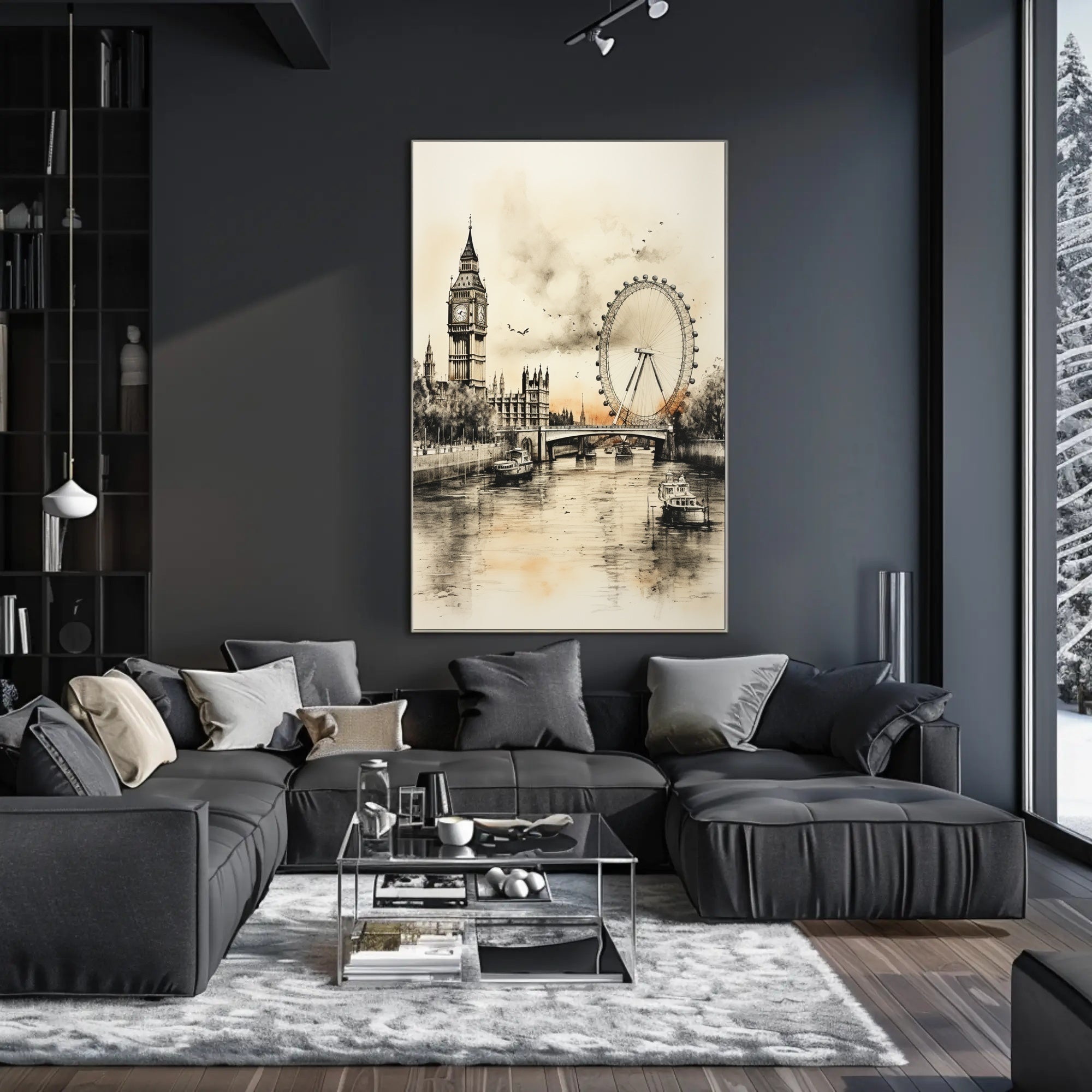 London Landmarks In Watercolor Poster