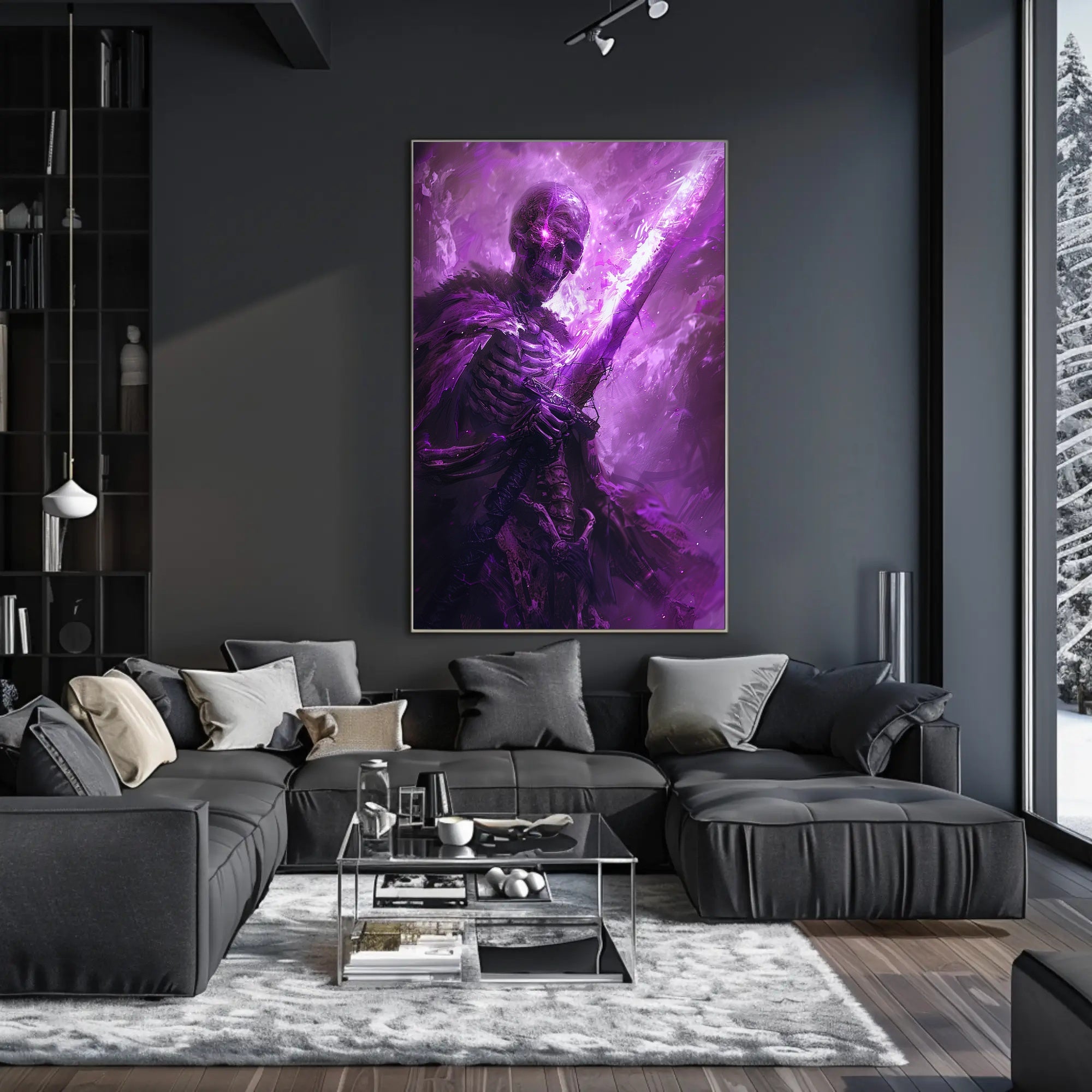 Enchanted Skeleton Warrior Art Print Poster for Home Decor PosterGoat