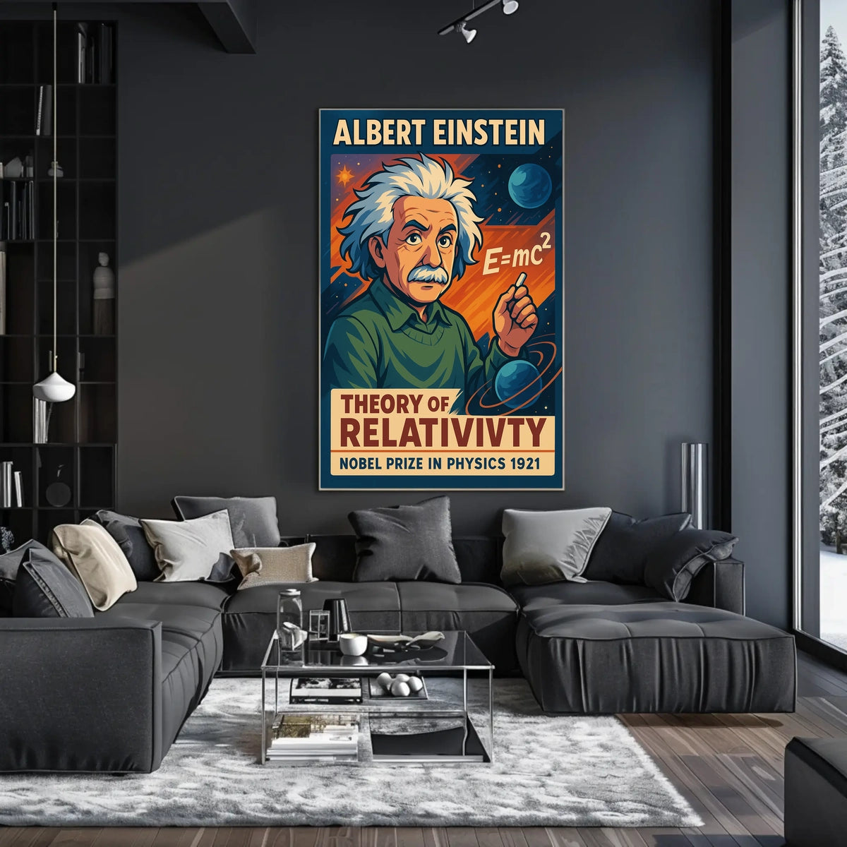 Einstein Relativity Modern Science Decor Poster
