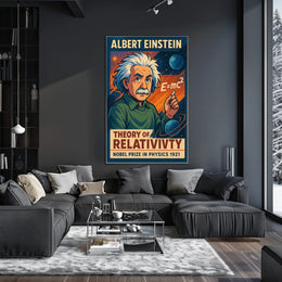 Einstein Relativity Modern Science Decor Poster