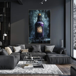 Mysterious Bottle Dark Fantasy Poster