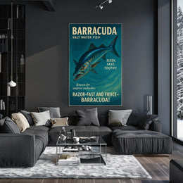 Barracuda Salt Water Fish Poster