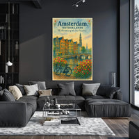 Amsterdam Heartheat Travel Poster