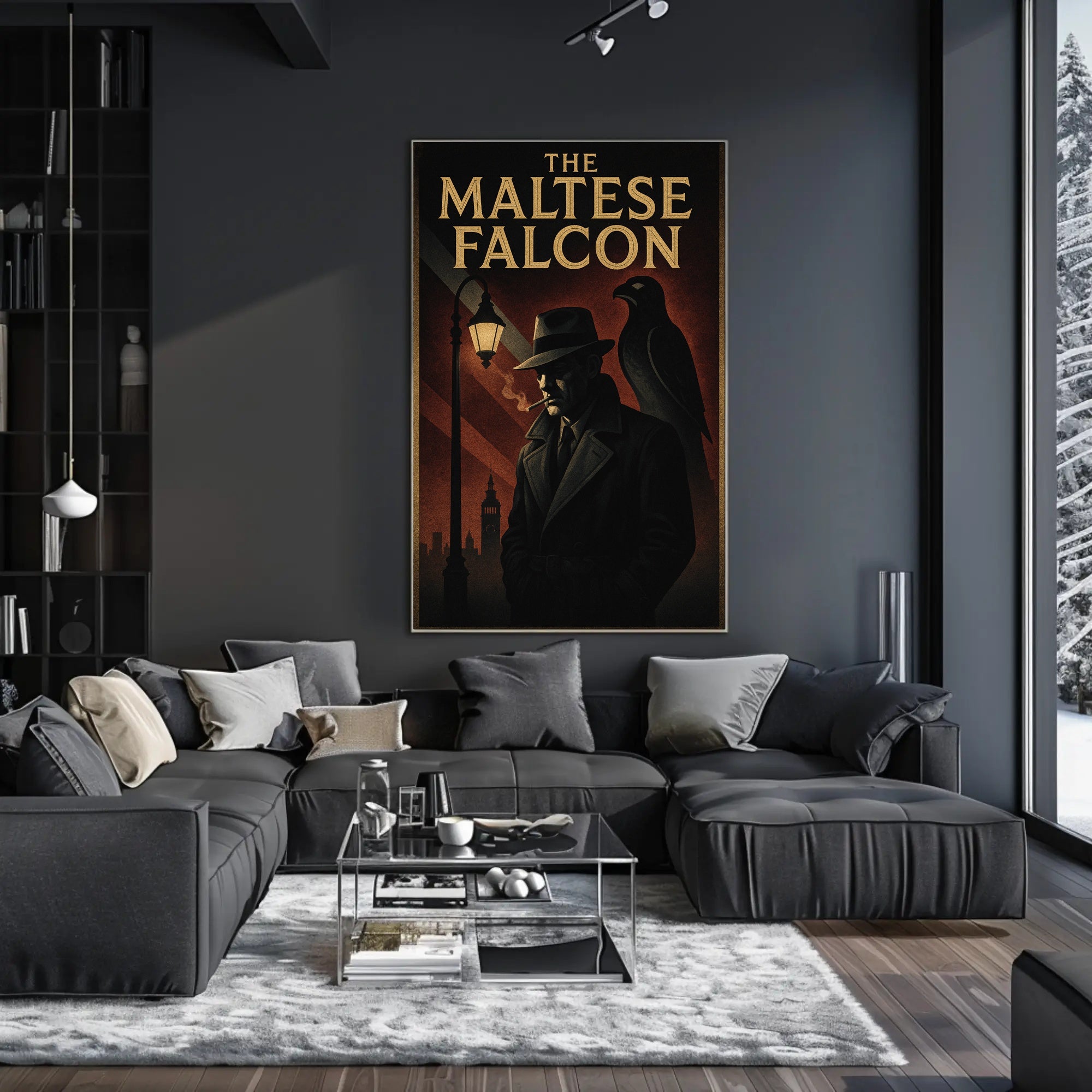 The Maltese Falcon Classic Noir Movie Pop Culture Poster