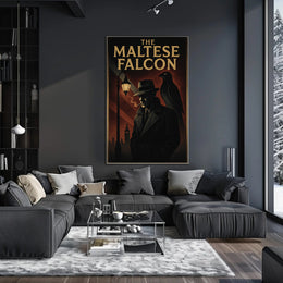 The Maltese Falcon Classic Noir Movie Pop Culture Poster