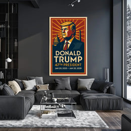 Patriotic Trump Bold Leadership Vintage Poster