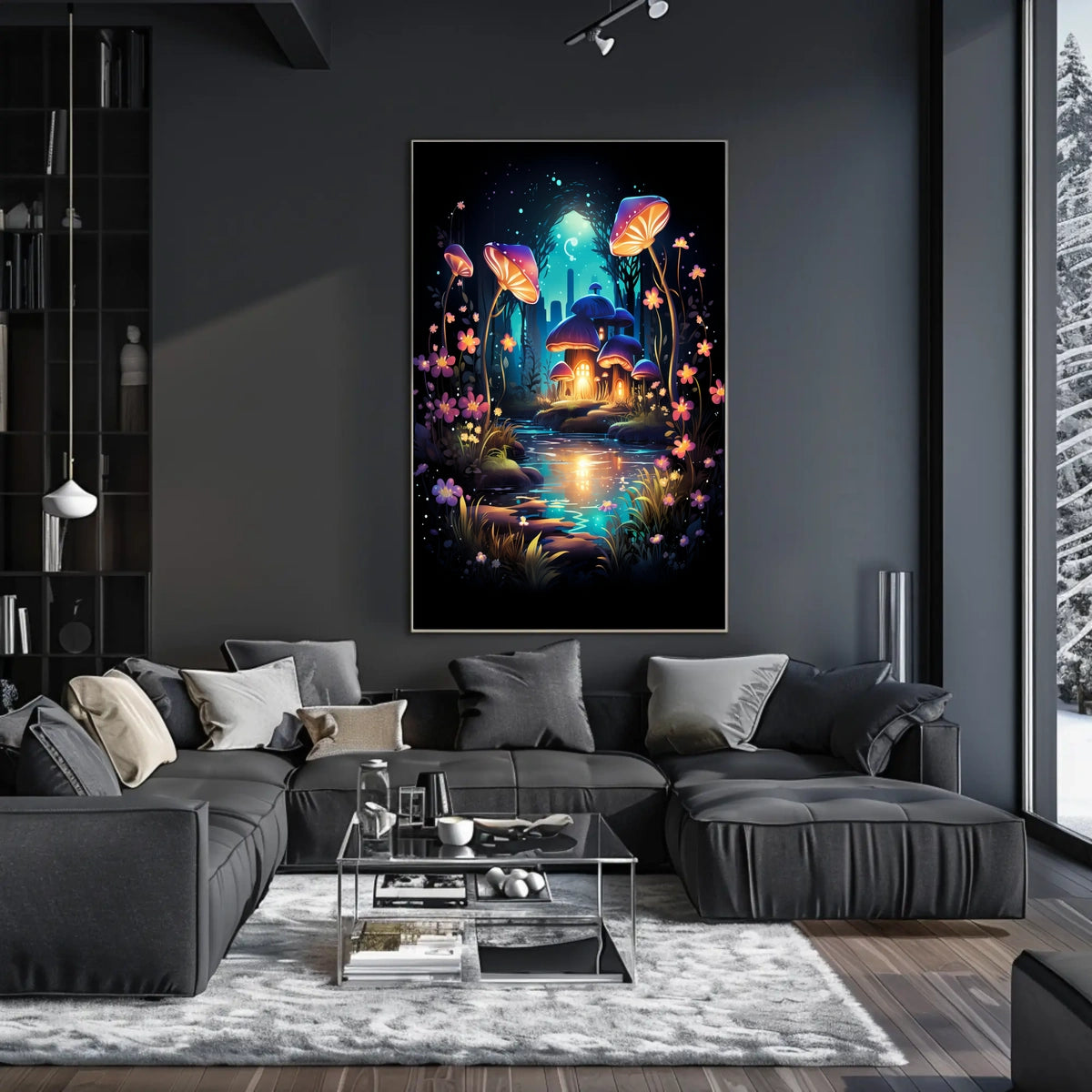 Enchanted Mushroom Grove Poster