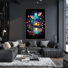 Enchanted Mushroom Grove Poster