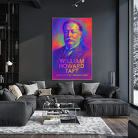 William Howard Taft 27th President of the United States Neon Gradient Overlay Poster