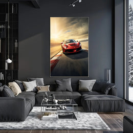 Speed and Elegance on Track Poster PosterGoat