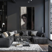 Contemplative Portrait of a Woman - Artistic Poster PosterGoat